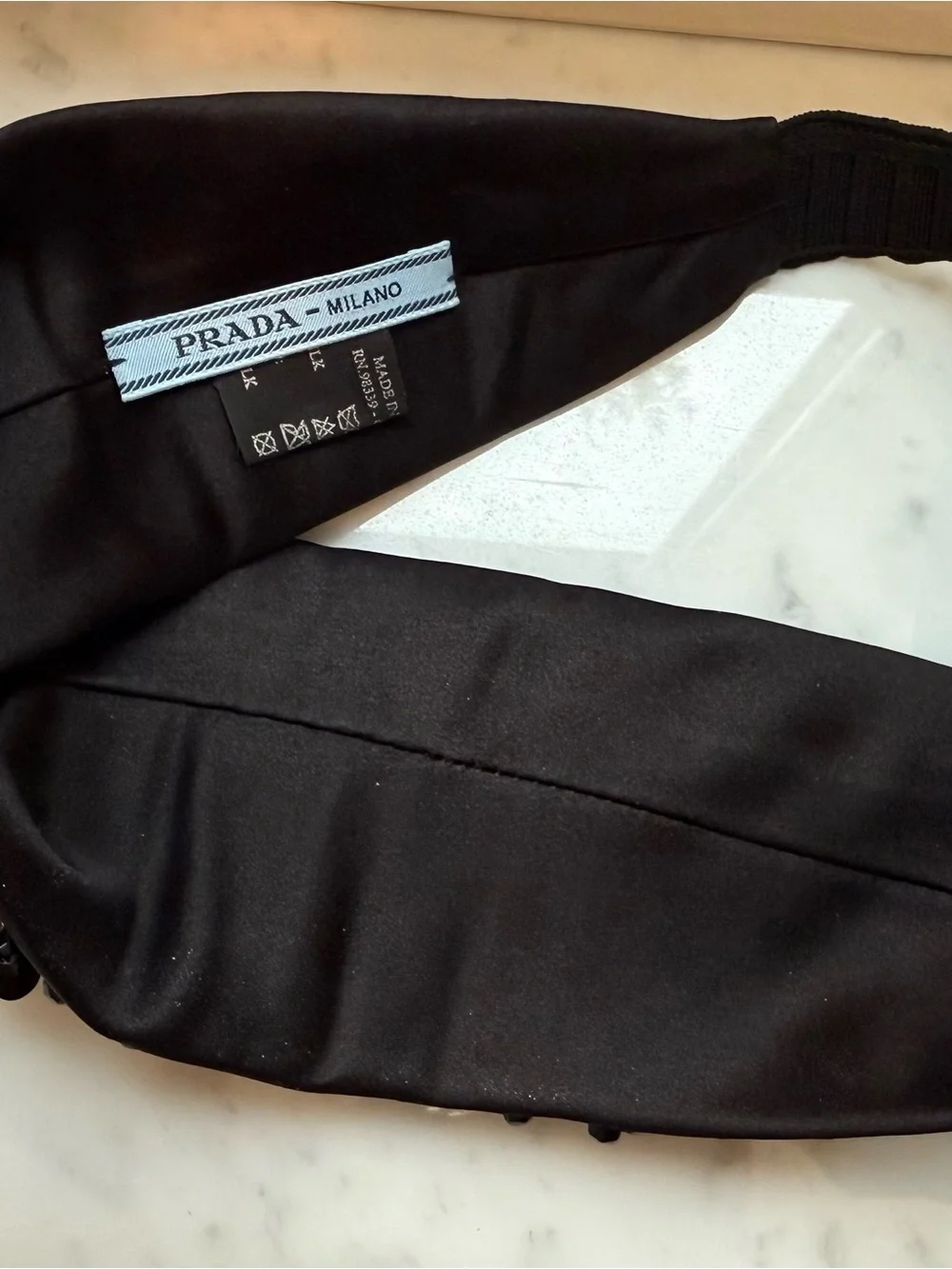 Prada satin headband